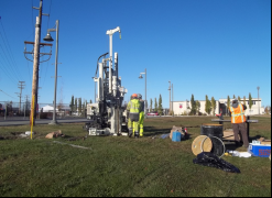 Drilling in Mountain View in Anchorage, Alaska