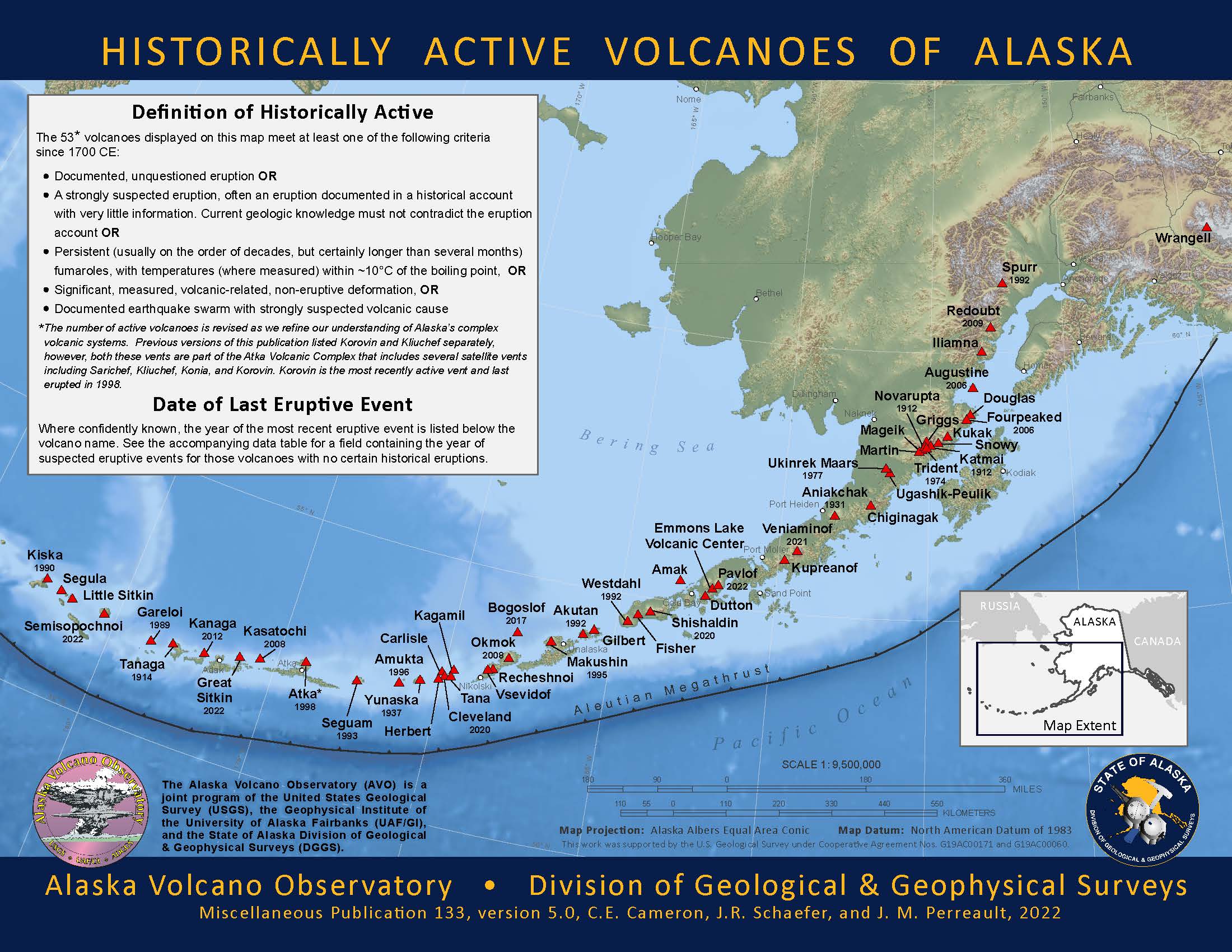 AVO volcano map
