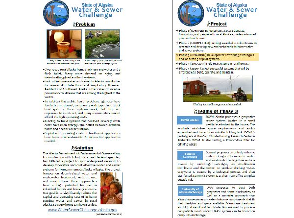 Water Sewer Challenge Brochure