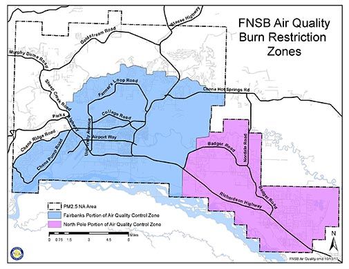 FNSB nonattainment map