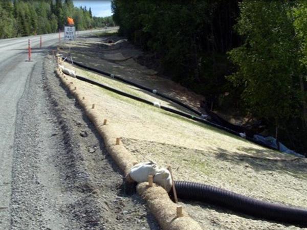 Image of a Stabilized Road Construction Slope