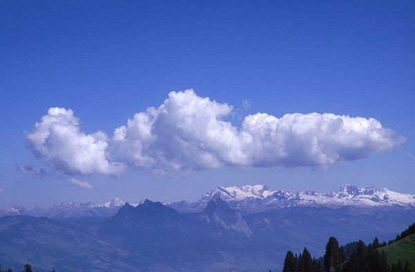 clouds over mountain