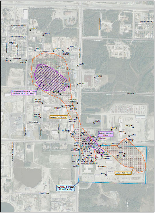 Topographic map of area