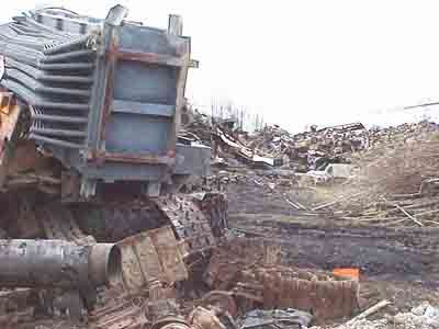 Scrap stockpiled at Arctic Surplus