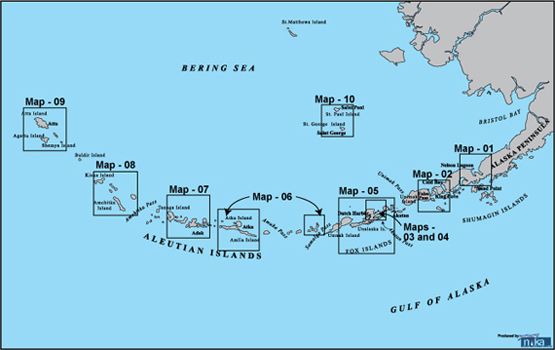 aleutian islands map