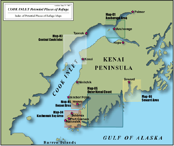 Map Of Cook Inlet Alaska Cook Inlet   Potential Places of Refuge