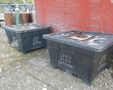 Best Battery Storage in Covered Container on High Ground