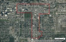 Aerial view of the Fairview area studied in Anchorage, Alaska