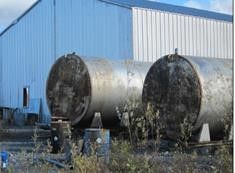 Above ground tanks at the Arctic Village Power Plant in Arctic Village, Alaska