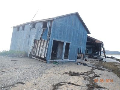 Golovin fish processing plant eroding into lagoon