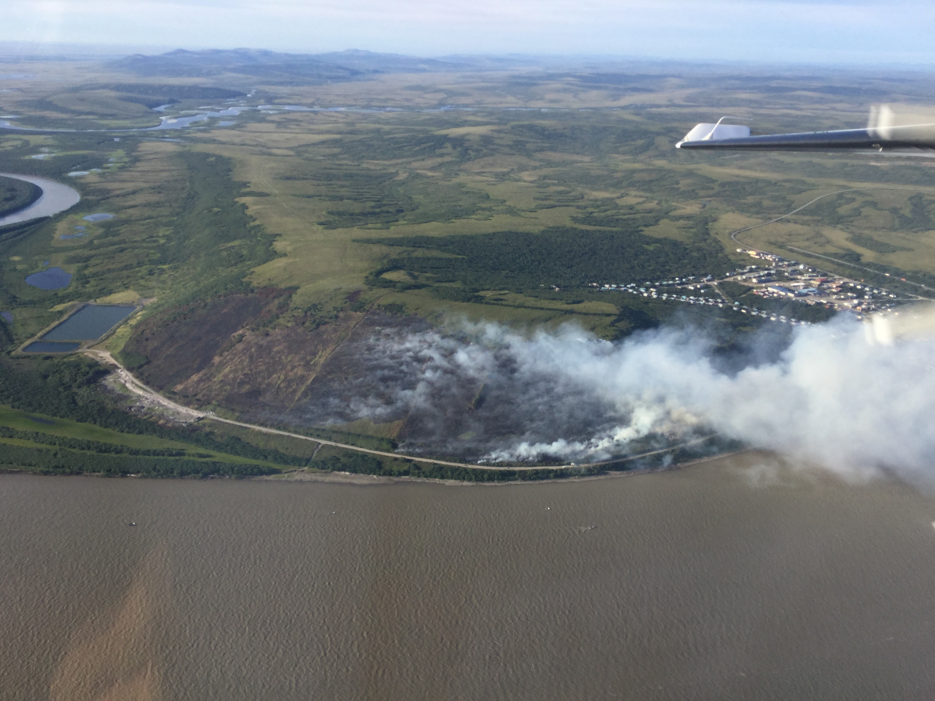 Landfill caused wildfire nearing community