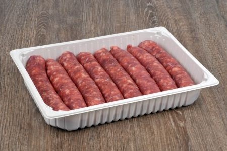 Cold uncooked reindeer sausage