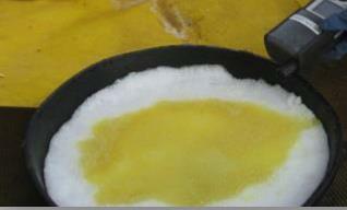 Picture of condensate with yellow coloring