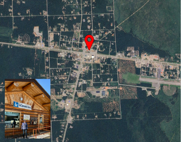 Satellite photo of sensor location with overlaid image closeup of the sensor.