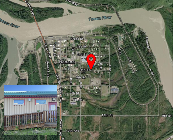 Satellite photo of sensor location with overlaid image closeup of the sensor.